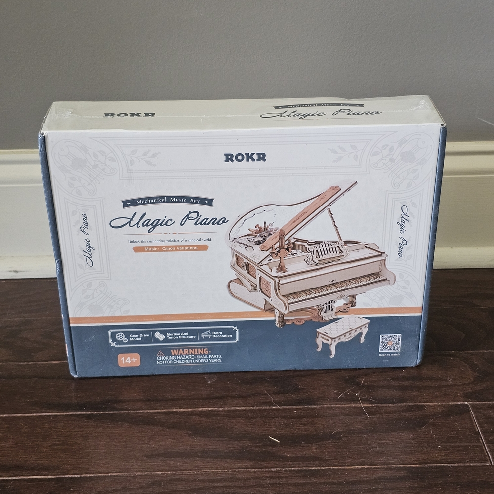 Magic Piano Mechanical Music Box - Cream